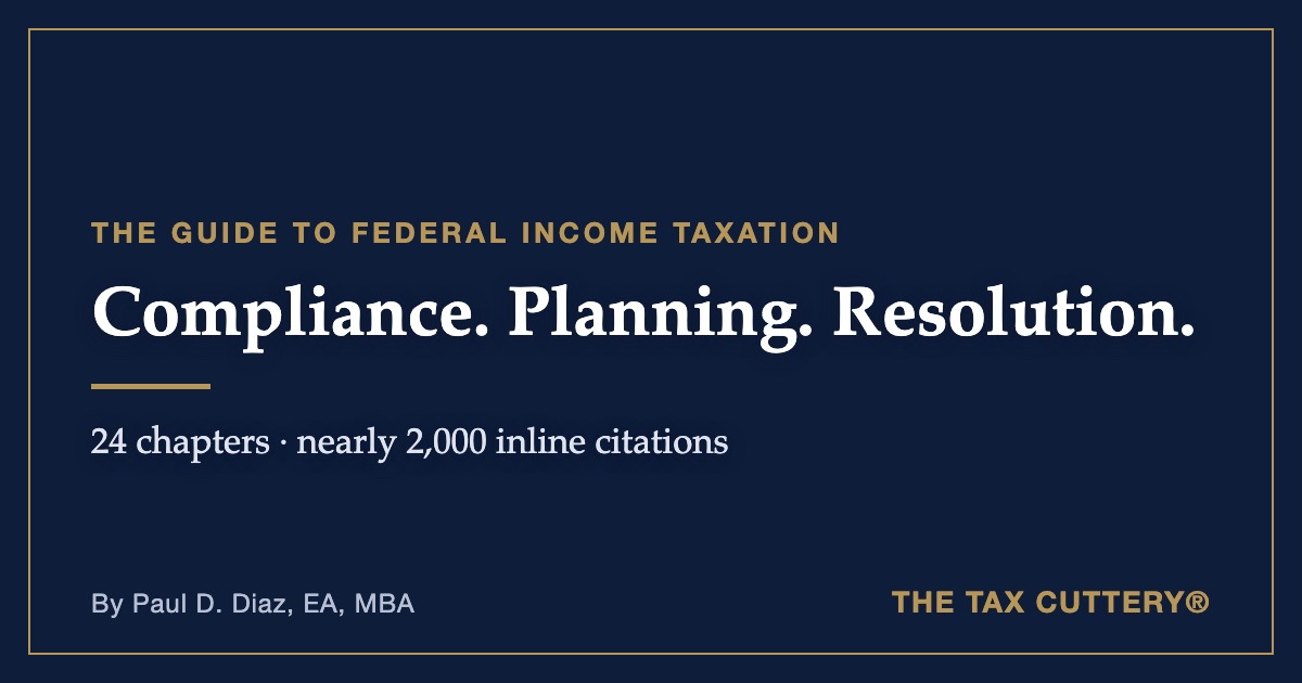 THE TAX CUTTERY Guide — Why This Book Exists